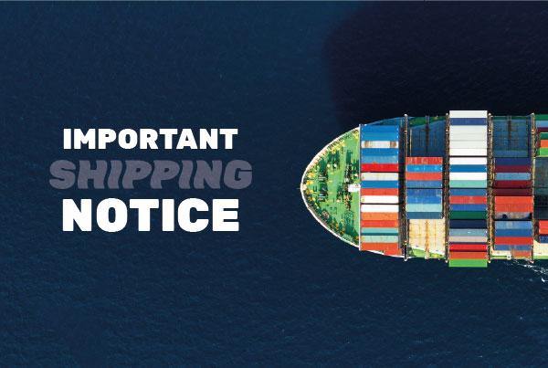 Important Shipping Notice - Crua Outdoors
