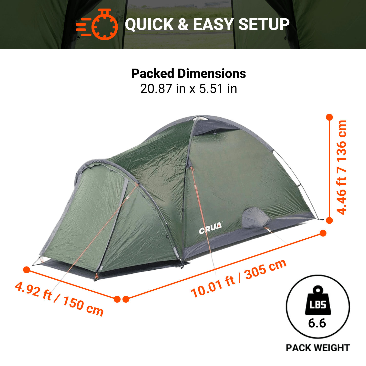 Duo | 2 Person Dome Tent | CRUA™