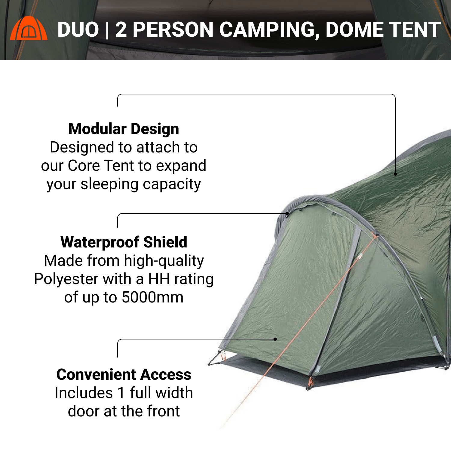 Duo | 2 Person Dome Tent | CRUA™