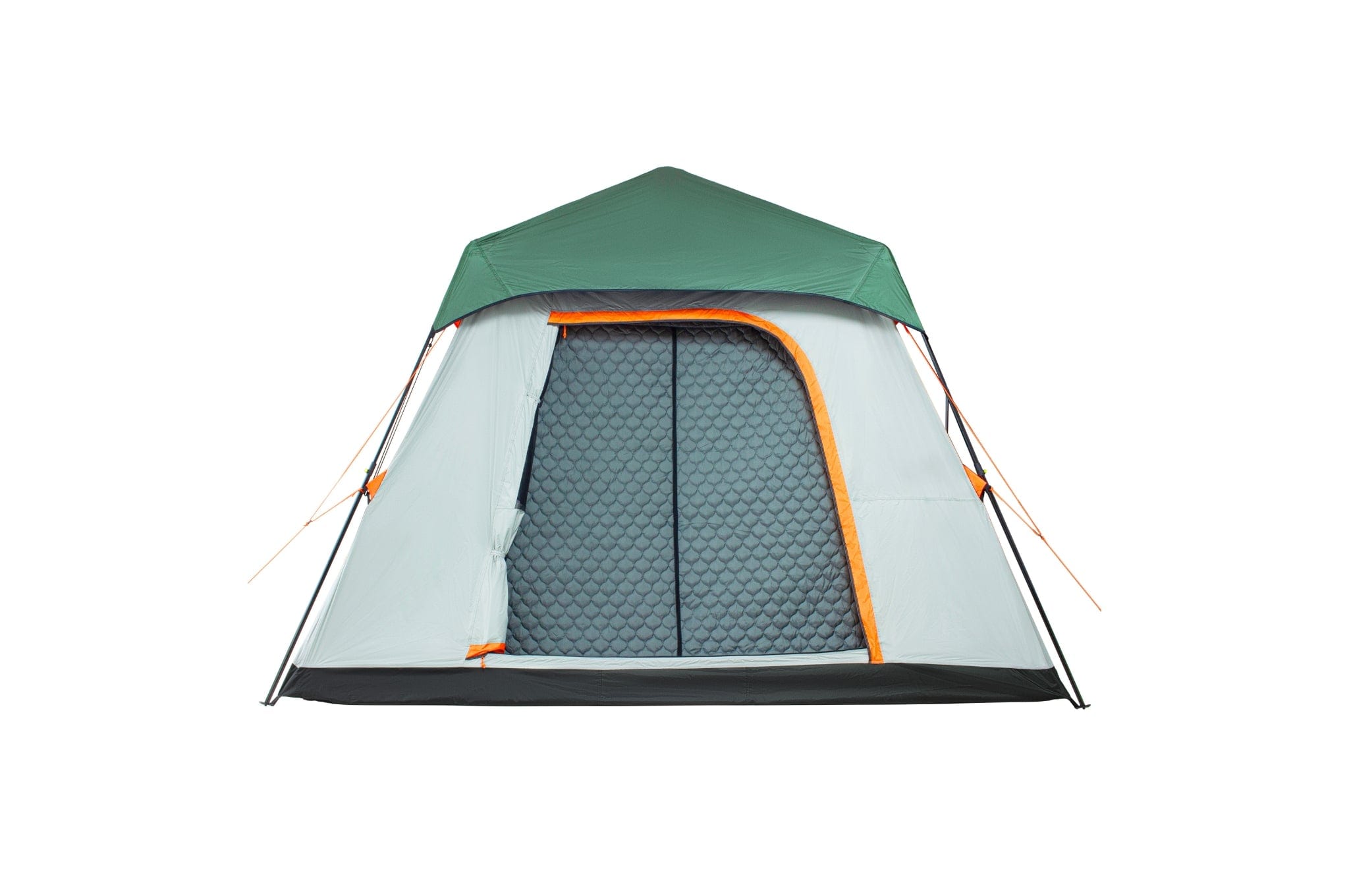 "Front view of the Crua Noir 6 blackout tent with the Inner Culla installed, highlighting the insulated and blackout interior."